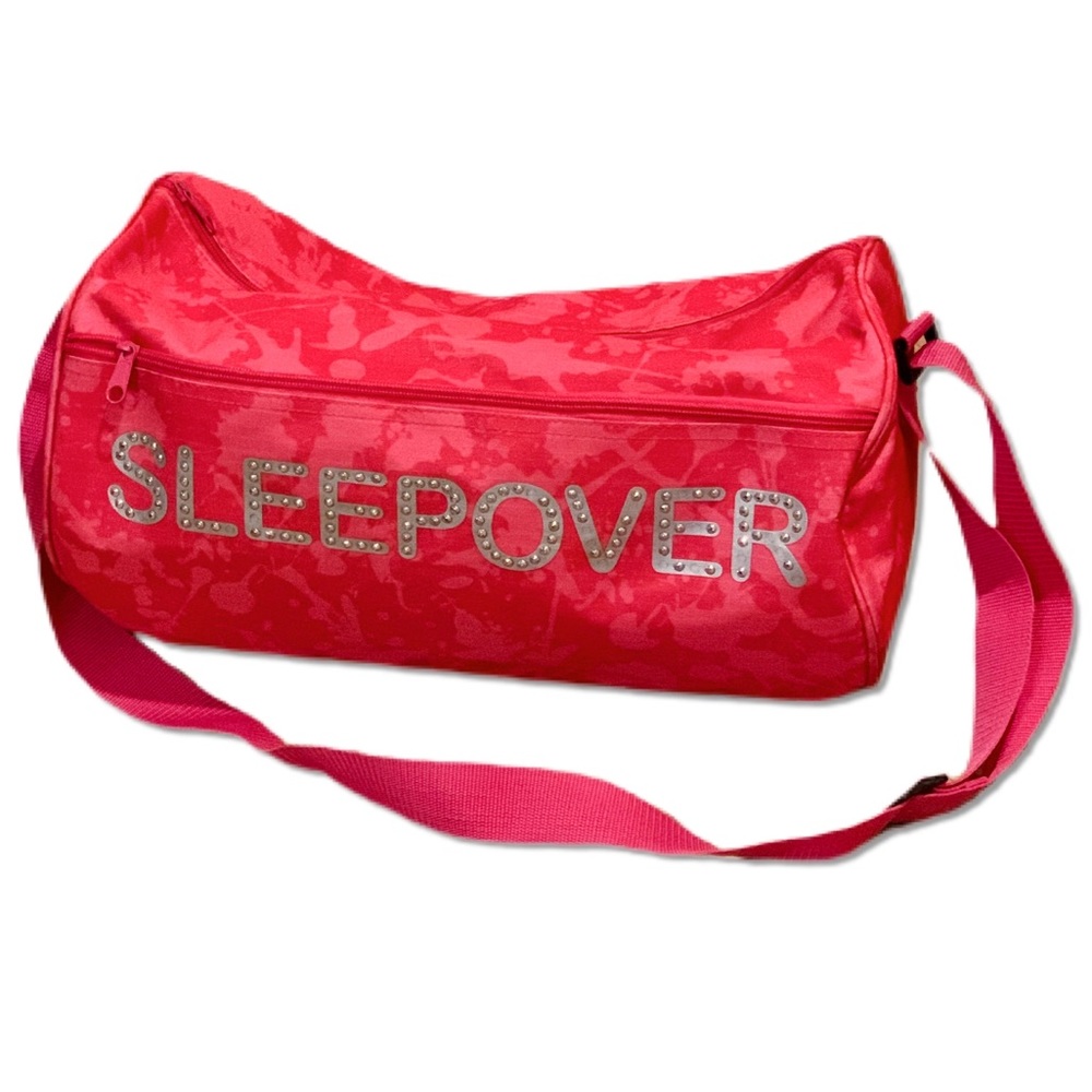 3c4g hot pink splatter sleepover duffel bag
